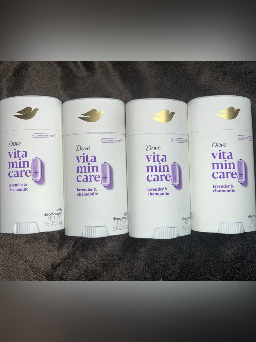 Bundle of 4 Dove VitaminCare deodorant in Lavender & Chamomile, NEW